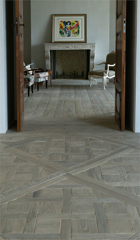 French Oak Bleached Grey Parquet De Versailles